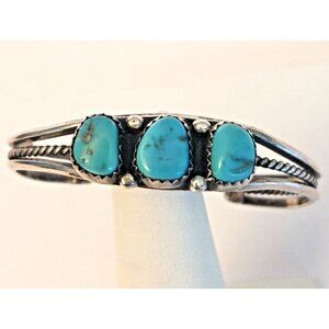 Native American Navajo Turquoise Child's Cuff (1577)
